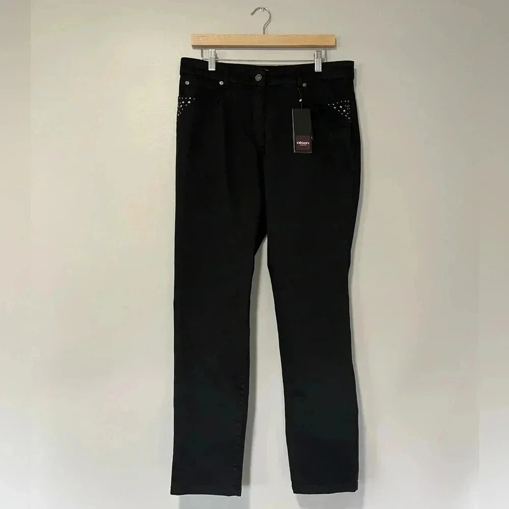 Olsen Europe Mona Skinny Black  Pant